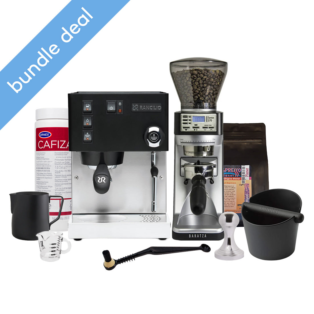 RancilioBlack_Sette270_Bundle Rancilio - Silvia M Black Espresso Machine and Baratza Sette 270 Grinder Bundle - Image 1