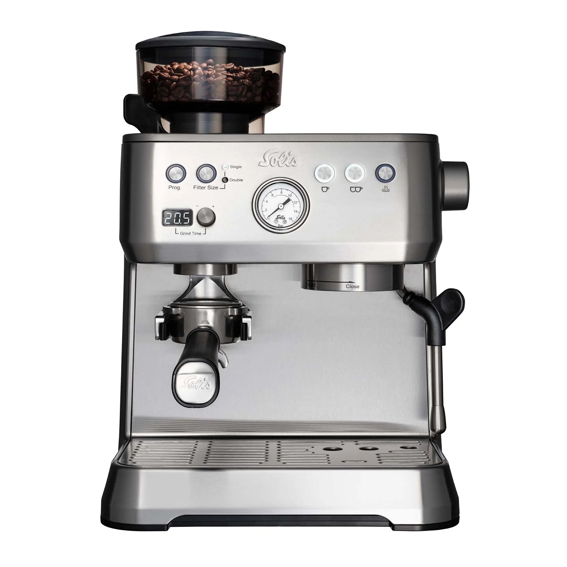 gip-new Solis Perfetta Grind & Infuse Type 1019 Silver Stainless Steel - Image 1
