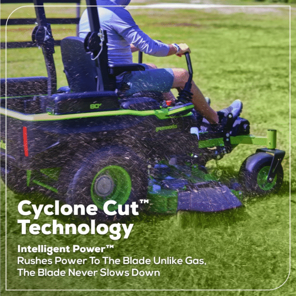 Greenworks 80V 60" MaximusZ Zero Turn Lawn Mower w/ 8Ah Batteries - Image 2